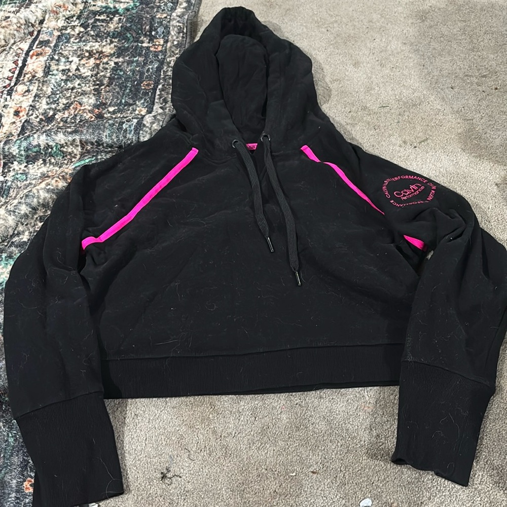 Calvin Klein performance hoodie hot pink and black